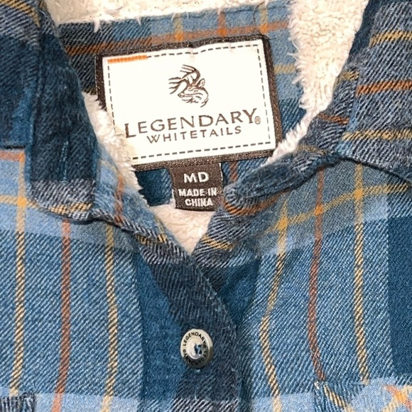 Legendary Whitetail lined flannel jacket with front pockets size medium - Picture 5 of 8